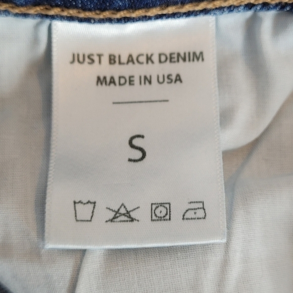 Just Black A-Line Denim Mini Skirt with Hem Destruction - Size S - Picture 9 of 10